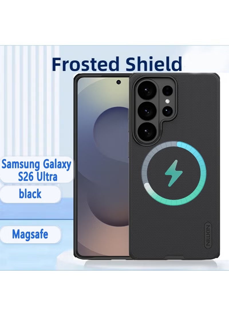 نيلكين لـ Samsung Galaxy S26 Ultra Case Magsafe غطاء مغناطيسي قوي مقاوم للخدش لـ Samsung Galaxy S26 Ultra يغطي ماتي مضاد للانزلاق متوافق شفاف مع إكسسوار Magsafe ، وسادة هوائية مقاومة للصدمات ، مكافحة بصمات الأصابع ، حماية ضد السقوط (أسود) - Image 1